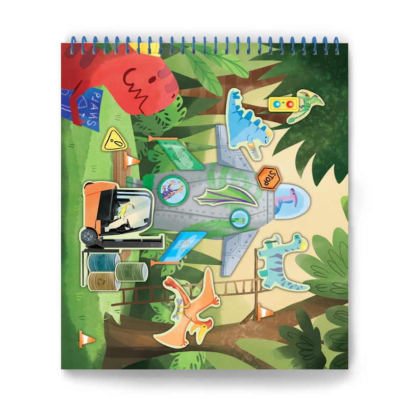 Craft Tastic Sticker It Up! - Dinos Go to Space - Repositionable Stickers with 8 Backgrounds & Over 300 Stickers - Mess Free and Travel Friendly for Kids Ages 3 and Up - Image 4